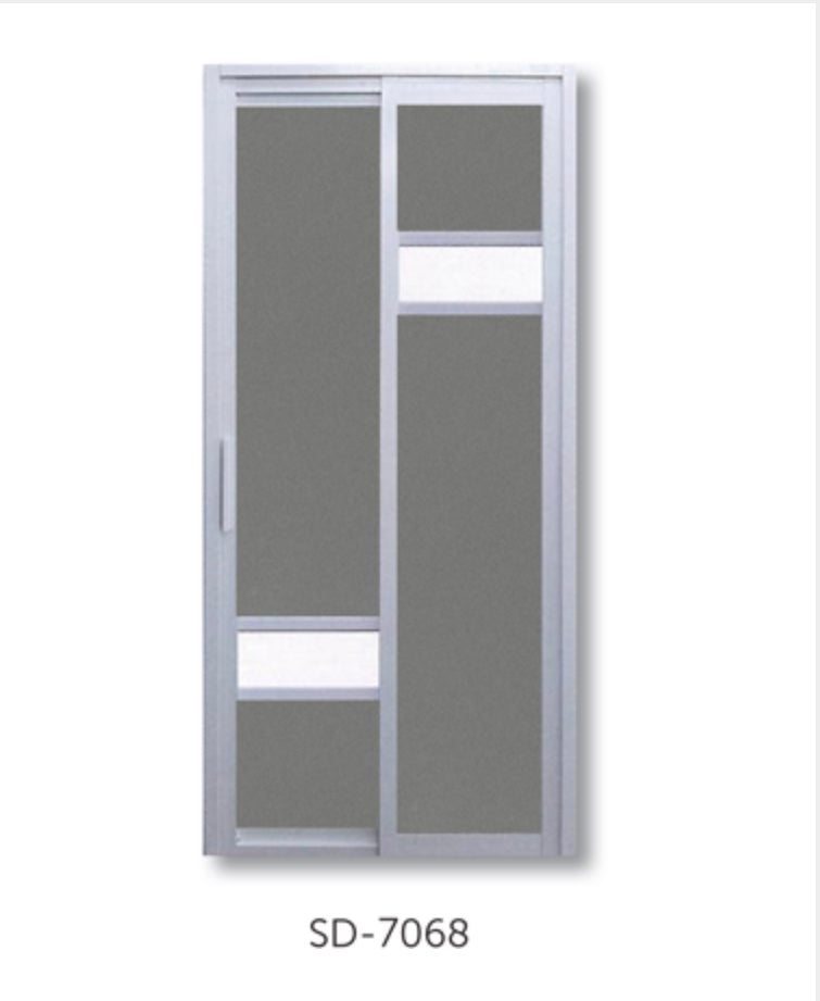 Slide and Swing Toilet Door - SD7068 - Metal and Aluminium Fabrication 