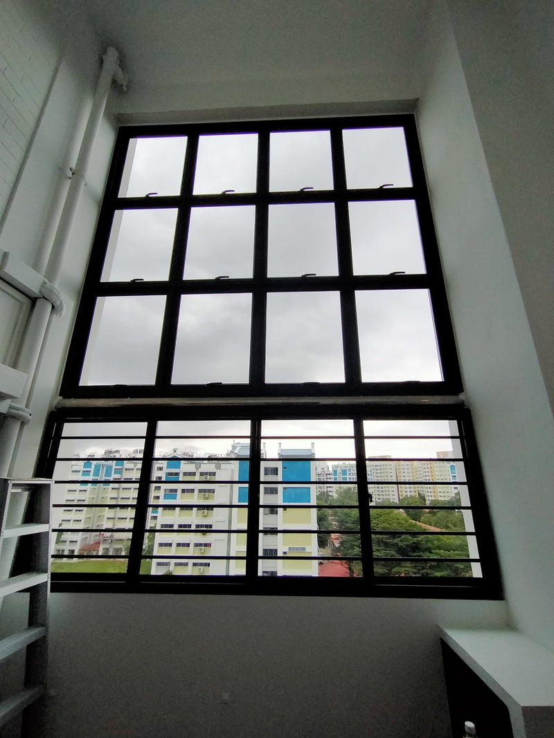 HDB Mansionette Full Height Balcony Windows - Metal and Aluminium Fabrication 